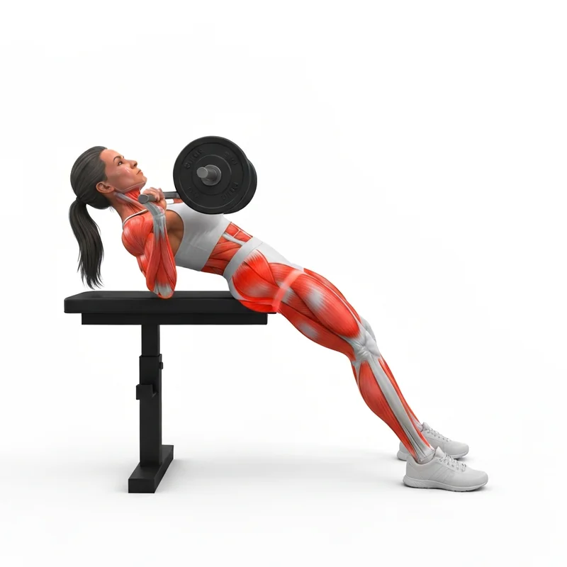 Illustration exercice Hip Thrust barre