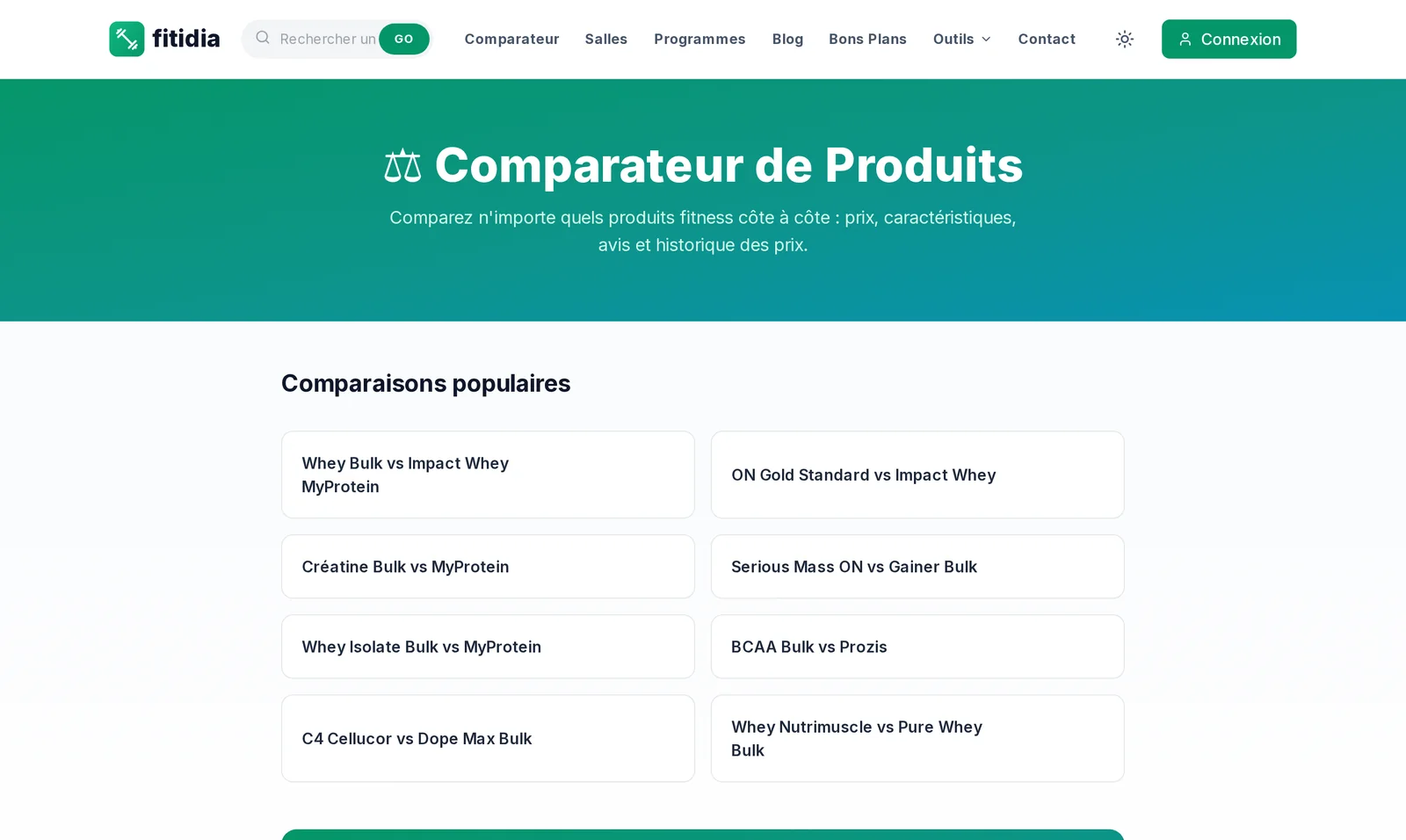 Le comparateur face-à-face et ses comparaisons populaires
