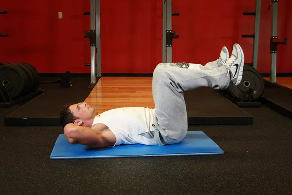 Crunch bicycle — position de départ