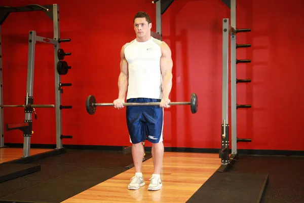 Curl barre — position de départ
