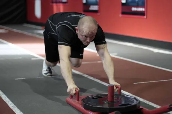 Sled push — position finale