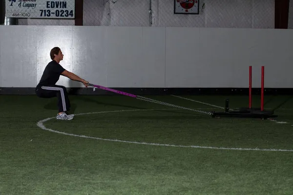 Sled pull — position de départ