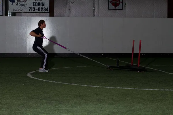 Sled pull — position finale