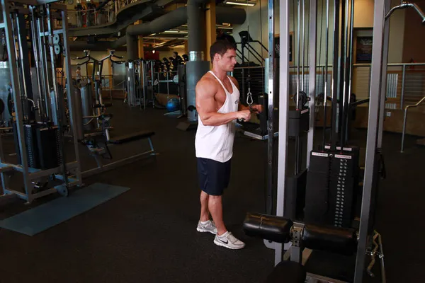 Extensions triceps à la poulie — position de départ
