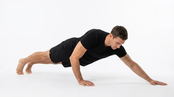 Pompes archer — position finale
