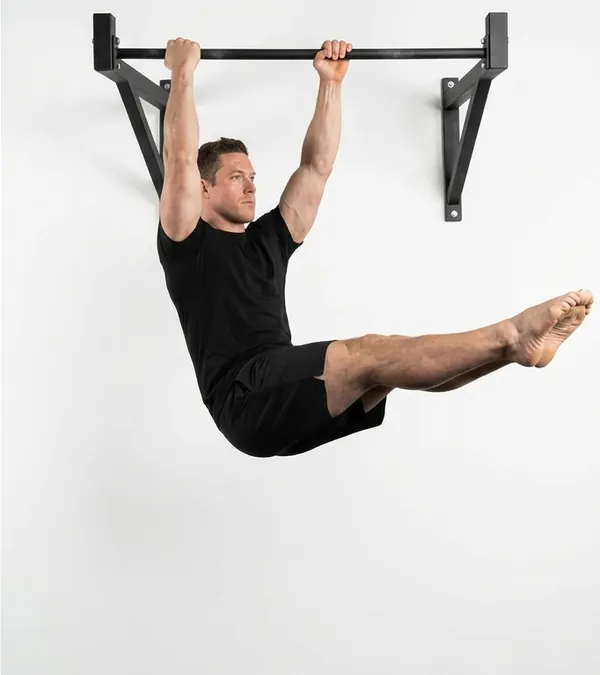 Relevé de jambes suspendu — position finale