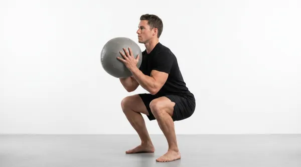 Wall balls — position de départ